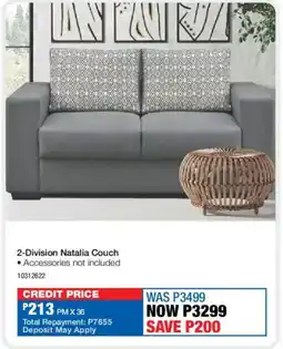 OK Furniture 2-Division Natalia Couch offer