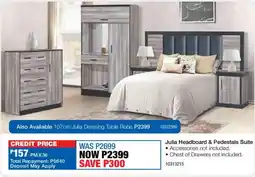 OK Furniture Julia Headboard & Pedestals Suite offer