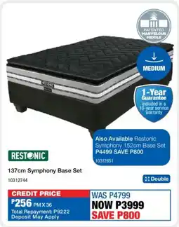 OK Furniture Restonic 137cm Symphony Base Set offer
