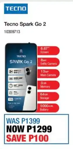 OK Furniture Tecno Spark Go 2 offer