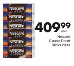 Save Hyper Nescafé Classic Decaf Sticks offer