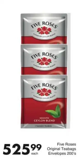 Save Hyper Five Roses Original Teabags Envelopes offer