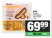 Spar Spar Chicken Hot Doggers With Cheese-1Kg offer