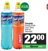Spar Energade Energy Drink Assorted-For 2 x 500ml offer