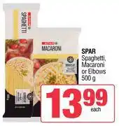 Spar Spar Spaghetti, Macaroni Or Elbows-500g offer