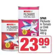 Spar Spar Pilchards In Tomato Or Chilli Sauce-400g offer