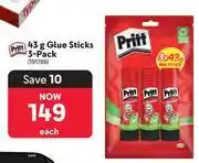 Makro Pritt Glue Sticks 3 Pack-43g offer