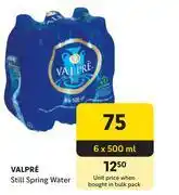 Makro Valpre Still Spring Water-6 x 500ml offer