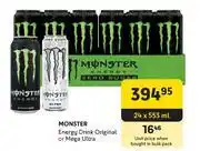 Makro Monster Energy Drink Original Or Mega Ultra-24 x 553ml offer