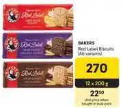 Makro Bakers Red Label Biscuits-12 x 200g offer