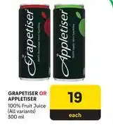 Makro Grapetiser Or Appletiser 100% Fruit Juice-300ml offer