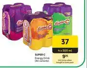 Makro Super C Energy Drink-4 x 500ml offer
