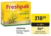 Makro Freshpak Rooibos Tagless Teabags-4 x 80's Pack offer