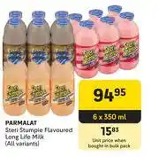 Makro Parmalat Steri Stumpie Flavoured Long Life Milk-6 x 350ml offer