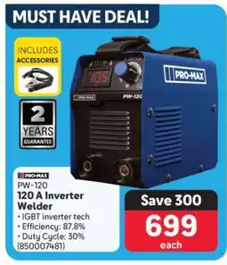 Makro PRO-MAX PW-120 120 A Inverter Welder offer