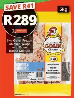 Checkers 5kg Goldi Frozen Chicken Wings with Brine Based Mixture offer