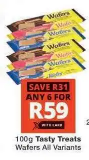 Checkers Tasty treats wafers offer