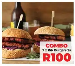 Food Lover's Market COMBO 2 x Rib Burgers 2s offer