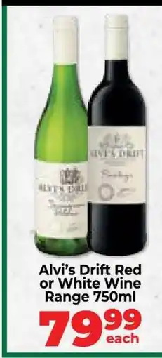 Food Lover's Market Alvi’s Drift Red or White Wine Range 750ml offer