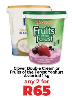Food Lover's Market Clover Double Cream or Fruits of the Forest Yoghurt offer