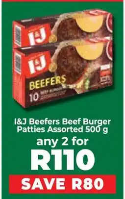 Food Lover's Market I&J Beefers Beef Burger Patties Assorted 500 g offer
