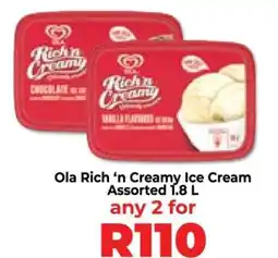 Food Lover's Market Ola Rich ‘n Creamy Ice Cream Assorted 1.8 L offer