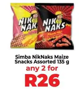 Food Lover's Market Simba NikNaks Maize Snacks Assorted 135 g offer