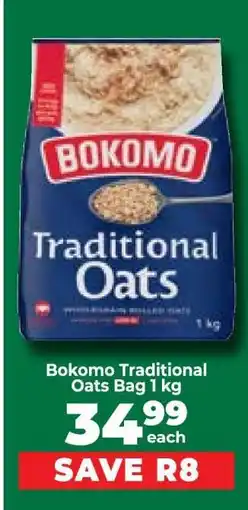 Food Lover's Market Bokomo Traditional Oats Bag 1 kg offer