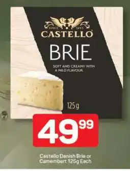 Pick n Pay Castello Danish Brie or Camembert 125g Each offer
