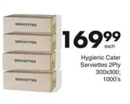 Save Hyper Hygienic Cater Serviettes 2Ply offer