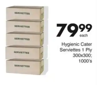 Save Hyper Hygienic Cater Serviettes 1 Ply offer
