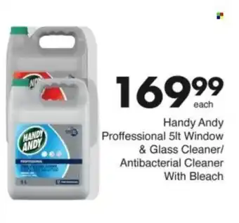 Save Hyper Handy Andy Proffessional Window & Glass Cleaner/ Antibacterial Cleaner With Bleach offer