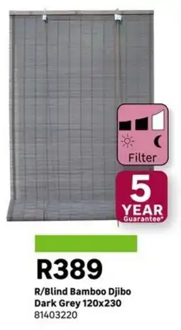Leroy Merlin R/Blind Bamboo Djibo Dark Grey offer