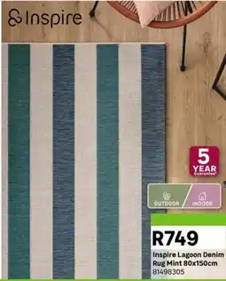 Leroy Merlin Inspire Lagoon Denim Rug Mint offer