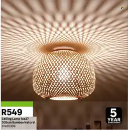 Leroy Merlin Ceiling Lamp D35cm Bamboo Natural offer