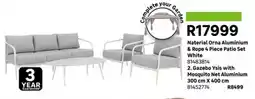 Leroy Merlin Naterial Orna Aluminium & Rope Patio Set White offer