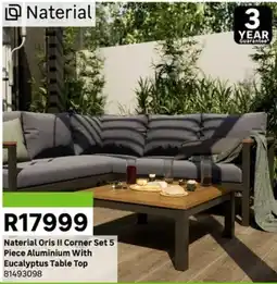 Leroy Merlin Naterial Oris II Corner Set Aluminium With Eucalyptus Table Top offer