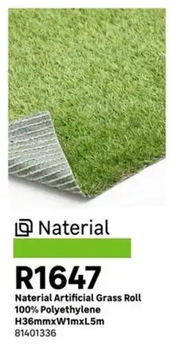 Leroy Merlin Naterial Artificial Grass Roll 100% Polyethylene offer