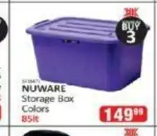 Nuware Storage Box Colors 85lt