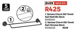 Leroy Merlin Sensea Charm Dbl Towel Rail Matt Bk offer