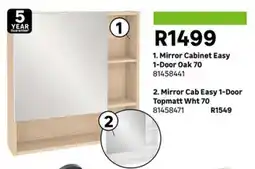 Leroy Merlin Mirror Cabinet Easy 1-Door Oak 70 offer