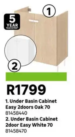 Leroy Merlin Under Basin Cabinet Easy 2doors Oak 70 offer