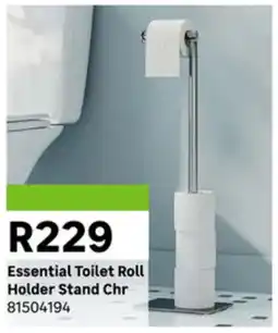 Leroy Merlin Essential Toilet Roll Holder Stand Chr offer