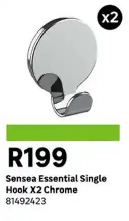 Leroy Merlin Sensea Essential Single Hook X2 Chrome offer