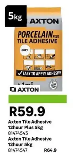 Leroy Merlin Axton Tile Adhesive 12hour Plus offer