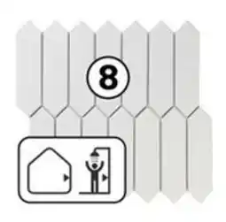 Leroy Merlin Artens Mosaic Orom 2 Lines White Mat offer