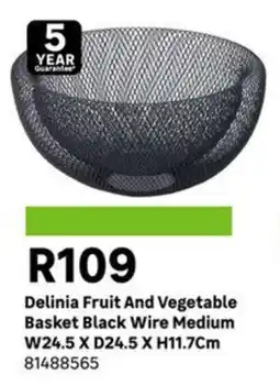 Leroy Merlin Delinia Fruit And Vegetable Basket Black Wire Medium offer