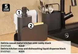 Leroy Merlin Delinia casual metal kitchen sink caddy black offer