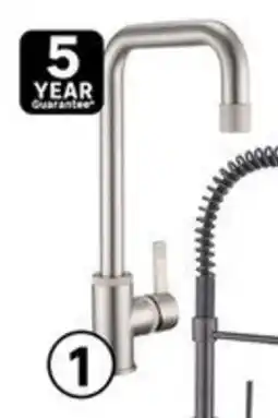 Leroy Merlin Delinia Indus Kitchen Sink Mixer Tap Nickel Brush offer