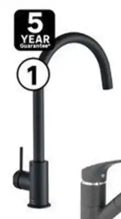 Leroy Merlin Delinia Loa Kitchen Mixer Tap Black H36.1Cm Spout Reach offer
